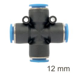 AIRCRAFT Pu Hose Fitting 4 Way Connector 12mm